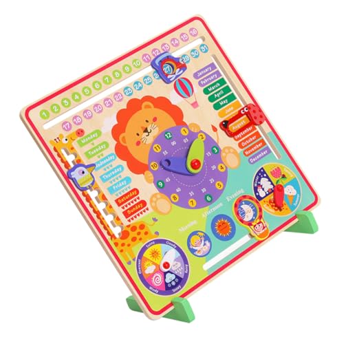 HOOTNEE 1Satz Multifunktionales Holzspielzeug Uhr für Lernspielzeug Zeitverständnis Sicher und Attraktiv Bunten Farben HOOTNEE 1Satz Multifunktionales Holzspielzeug Uhr für Lernspielzeug Zeitverständnis Sicher und Attraktiv Bunten Farben von HOOTNEE