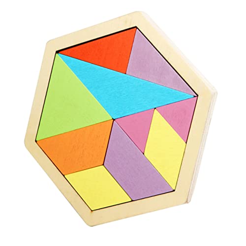 HOOTNEE 1Stk Wabenpuzzle-Spielzeug Tangram-Puzzle für Kinder Tangram-Formen Kinderspielzeug interaktives Spielzeug Kleinkindspielzeug Kleinkindpuzzles aus Holz Puzzles mit Wabenmuster von HOOTNEE