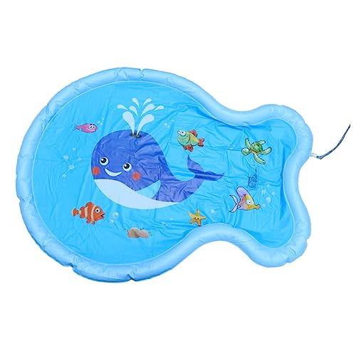 HOOTNEE 1Stück Aufblasbare Spritzmatte mit Wal Muster Wasserspielmatte für Freien für Garten Strand und Pool Langlebig und Sicher für Kleinkinder Sommer Spaß für Ganze von HOOTNEE