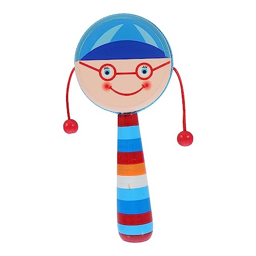 HOOTNEE 1Stück Pädagogisches Holzspielzeug Trommel für Junge Mädchen Kognitives Handspielzeug für Rhythmusgefühl und Hand Augen Koordination von HOOTNEE