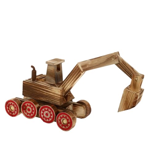 HOOTNEE 1stk Bagger Modell Greiflinge Für Babys Spielzeugautos Aus Holz Zum Schieben Krippen-bastelarbeiten Für Kinder Konstruktion Sport Auto Model Kleinkind Hölzern von HOOTNEE