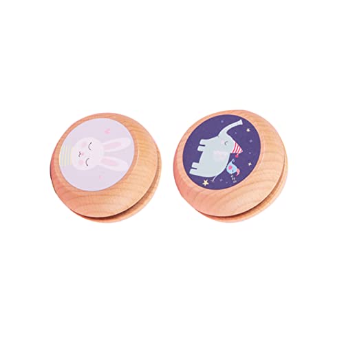 HOOTNEE 2 STÜCK Holzein Yo Yo Spielzeuge Farbige Tierdesigns Elefant Hase Frühes Lernspielzeug für und Partys HOOTNEE 2 STÜCK Holzein Yo Yo Spielzeuge Farbige Tierdesigns Elefant Hase Frühes Lernspielzeug für und Partys von HOOTNEE