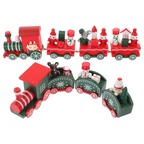 HOOTNEE 2 Sätze Cartoon-Stil Weihnachtszüge Szene Ornamente Kinder Zug Spielzeug HOOTNEE 2 Sätze Cartoon-Stil Weihnachtszüge Szene Ornamente Kinder Zug Spielzeug von HOOTNEE