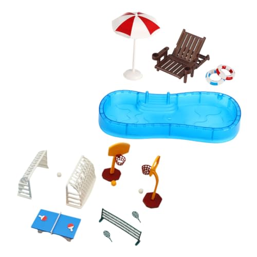 HOOTNEE 2 Satz Puppenhaus mit Strandmöbeln DIY Zubehör für Kreative Spielmöglichkeiten und Sommer Deko Schwimmring und Liegestuhl für Fantasievolle Kinderbeschäftigung HOOTNEE 2 Satz Puppenhaus mit Strandmöbeln DIY Zubehör für Kreative Spielmöglichkeiten und Sommer Deko Schwimmring und Liegestuhl für Fantasievolle Kinderbeschäftigung von HOOTNEE