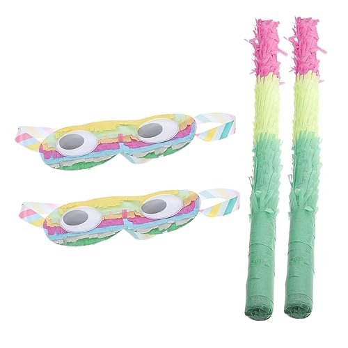 HOOTNEE 2 Sets Augenmasken Stabspielzeug, Piñata Stäbe Für Geburtstagsfeiern, Vorschulspielzeug, Luau Partyspielzeug, Sensorisches Spielzeug, Party Requisiten, Mehrfarbige Piñata Stab HOOTNEE 2 Sets Augenmasken Stabspielzeug, Piñata Stäbe Für Geburtstagsfeiern, Vorschulspielzeug, Luau Partyspielzeug, Sensorisches Spielzeug, Party Requisiten, Mehrfarbige Piñata Stab von HOOTNEE