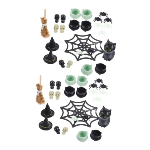 HOOTNEE 2 Sets Hexenanzug Spielzeug, Halloween Figur, Mini Halloween Ornamente, Süße Halloween Dekorationen, Halloween Miniaturfiguren, Halloween Miniaturfiguren, Halloween Spielzeug HOOTNEE 2 Sets Hexenanzug Spielzeug, Halloween Figur, Mini Halloween Ornamente, Süße Halloween Dekorationen, Halloween Miniaturfiguren, Halloween Miniaturfiguren, Halloween Spielzeug von HOOTNEE