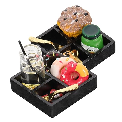 HOOTNEE Zubehör Mini-hausdekor Miniatur-nachmittagstee-Modell Mini-hausbedarf Kleine Lebensmitteldekorationen HOOTNEE Zubehör Mini-hausdekor Miniatur-nachmittagstee-Modell Mini-hausbedarf Kleine Lebensmitteldekorationen von HOOTNEE