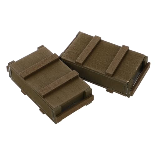 HOOTNEE 2 Stück Box Modell 1/6 Maßstab Szenerie Koffer Miniatur Szene Koffer Für Sandtisch Actionfigur Szene Koffer 1/6 Maßstab Vitrine Tabletop Gaming Koffer von HOOTNEE