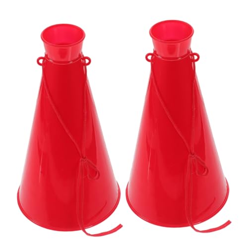 HOOTNEE Verstärktes Sport-megaphon Kunststoff Party-hupe Cheerleader- Für Kinder Rot 2er-pack Handheld-krachmacher-spielzeug HOOTNEE Verstärktes Sport-megaphon Kunststoff Party-hupe Cheerleader- Für Kinder Rot 2er-pack Handheld-krachmacher-spielzeug von HOOTNEE