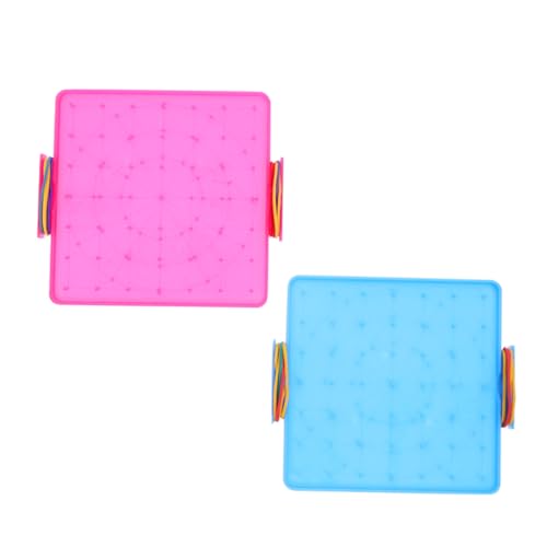 HOOTNEE 2 Stück Doppelseitiges Geoboard Kunststoff Stecktafel für Grundschule Mathe Lernspielzeug Feinmotorikfördernd Klassenzimmer und Zuhause HOOTNEE 2 Stück Doppelseitiges Geoboard Kunststoff Stecktafel für Grundschule Mathe Lernspielzeug Feinmotorikfördernd Klassenzimmer und Zuhause von HOOTNEE