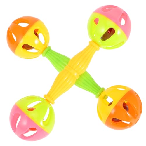 HOOTNEE 2 Stück Doppelseitiges Rasselspielzeug für Papageien Sicheres Kunststoffspielzeug zur Frühen der Musikalität und des Hörsinns für Haustiere und Vögel HOOTNEE 2 Stück Doppelseitiges Rasselspielzeug für Papageien Sicheres Kunststoffspielzeug zur Frühen der Musikalität und des Hörsinns für Haustiere und Vögel von HOOTNEE