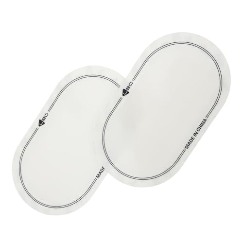 HOOTNEE 2 Stück Drum Leder Verstärkungspatch Kick Drum Pad Kick Drum Patch Bass Zubehör Percussion Zubehör Bass Drum Aufkleber Pedalschutzaufkleber Doppelpedal Pad Weiß Pte von HOOTNEE