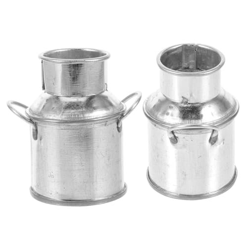 HOOTNEE 2 Stück Mini Hauszubehör, Mini Eimer Zur Dekoration, Miniatur Zubehör, Mini Hausdekorationen, Kleine Milchkrüge, Schreibtisch Dekorationen, Mini Vase, Kleine Metallvase, Kleines HOOTNEE 2 Stück Mini Hauszubehör, Mini Eimer Zur Dekoration, Miniatur Zubehör, Mini Hausdekorationen, Kleine Milchkrüge, Schreibtisch Dekorationen, Mini Vase, Kleine Metallvase, Kleines von HOOTNEE