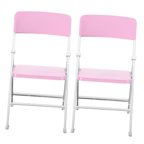 HOOTNEE 2 Stück Mini Klappstühle, Kinderklappstühle, Miniatur Puppenmöbel, Klappstühle, Miniatur Stuhl Zum Basteln, Mini Stühle Für Puppen, Miniatur Puppenhaus Klappstühle, von HOOTNEE