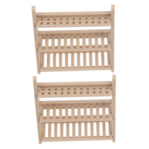 HOOTNEE 2 Stück Puppenhaus Schuhregal, Puppenhaus Schuhregal, Mini Ständer, Miniatur Möbelzubehör, Mini Möbel, Puppenhaus, Mini Schuhschrank, Mini Verzierung, Puppenhaus, von HOOTNEE