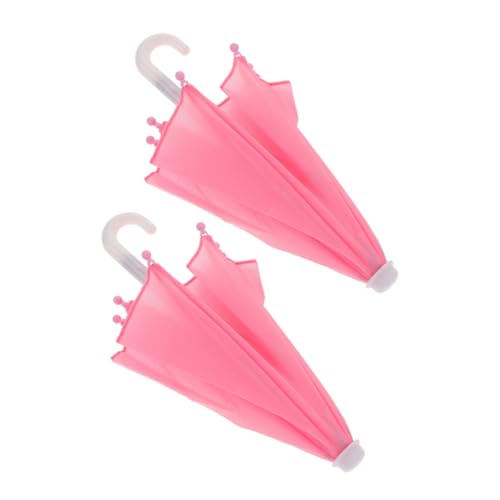 HOOTNEE 2stücke Miniatur-Regenschirm Für Puppen Niedliche Accessoires Für Fantasievolles Parasol Für Amerikanische Mädchenpuppen Für Regen Und von HOOTNEE