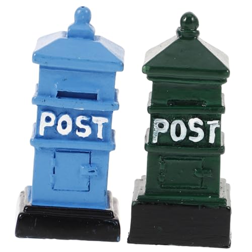 HOOTNEE 2 Stück Retro Postornamente, Miniatur Briefkasten Für Puppenhaus, Mini Briefkästen, Dekorativer Briefkasten, Retro Briefkasten, Briefkasten Für Die Haustür, Miniatur Briefkasten, von HOOTNEE