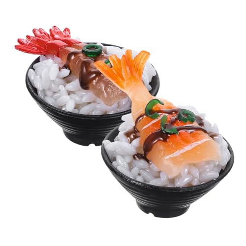 HOOTNEE 2 Stück Sushi Modell, Simulierte Lebensmittelanzeige, Vorgetäuschtes Essen, Gefälschtes Essen, Realistisch Für Die Anzeige, Lebensmittel Requisiten Für Die Anzeige, von HOOTNEE