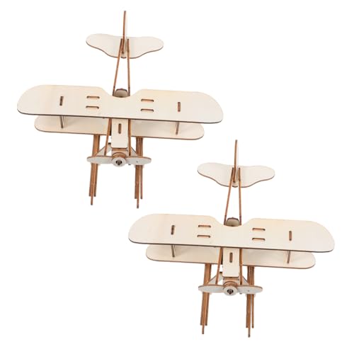HOOTNEE 2 Stück Teiliges DIY Holzflugzeug Modellset für Unvollendetes zum Selbergestalten Bastelspielzeug für Kreative Projekte und Pädagogisches Lernen Familienaktivitäten und HOOTNEE 2 Stück Teiliges DIY Holzflugzeug Modellset für Unvollendetes zum Selbergestalten Bastelspielzeug für Kreative Projekte und Pädagogisches Lernen Familienaktivitäten und von HOOTNEE