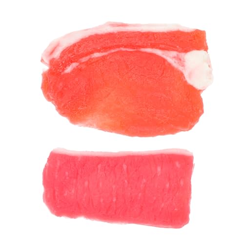 HOOTNEE 2 Stück Teiliges Künstliches Schweinefleisch Modell Realistisches Deko Objekt für Fotografie und Heimdekoration Lehrspielzeug für Schweinefleischkunde von HOOTNEE