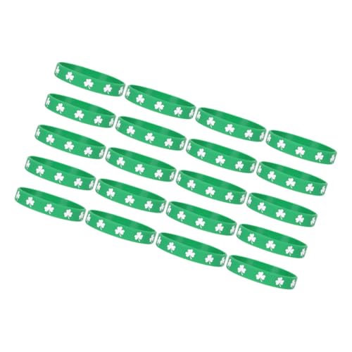 HOOTNEE 20 Stück Armband St. Patrick' Day Feiertagsarmbänder Silikonarmband St. Patrick' Day Party Favor St. Patricks Day Armband Armbänder Zubehör Stilvoller Armreif von HOOTNEE