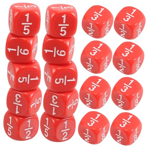 HOOTNEE 20 Stück Bruchwürfel Partywürfel Für Erwachsene Aktivitätswürfel Bar Würfelspiel Würfel Würfeln Standard-spielwürfel Home -klassenzimmer DIY Leere Würfel Rot Acryl von HOOTNEE