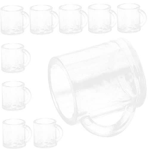 HOOTNEE 20 Stück Mini Bierkrug, Miniaturbecher, Realistische Puppenhaus Miniaturbecher, Winzige Wasserbecher, Miniatur Kaffeetassen, Spielzeug, Kunststoff Miniaturbecher, Dekorative von HOOTNEE