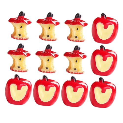 HOOTNEE 20 Stück Mini Simulationsäpfel, Miniatur Kunstfrüchte, Künstliche Mini Äpfel, Mini Kunstfrüchte, Puppenhaus Obstmodelle, Obstmodell Requisite, Simulierte Erdbeeren, Miniatur Äpfel von HOOTNEE