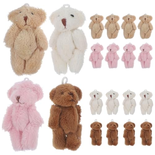 HOOTNEE 20 Stück Teiliges Mini Plüschbären Weiche Kleine Kuscheltiere für DIY Schlüsselanhänger Shower Geburtstagsfeier Hochzeitsdekoration Zubehör von HOOTNEE