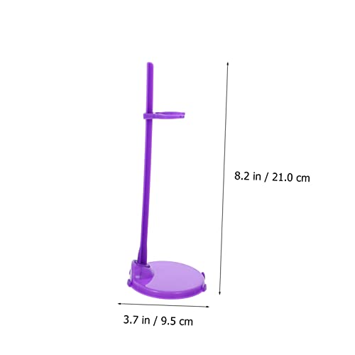 HOOTNEE 20 Stück Teiliges Puppenständer aus Langlebigem Kunststoff Transparente und Violette Halter Praktischer Doll Bracket für Puppen Figuren und Modell Display mit Glatter Oberfläche von HOOTNEE