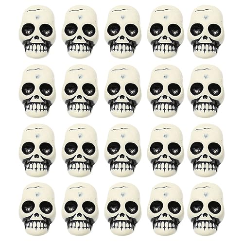 HOOTNEE Elegante Halloween-geisterschädel 24 Stück Mini-schädel-Dekorationen Für Zuhause Und Büro Realistischer Skelett-schädel Dekorativ von HOOTNEE
