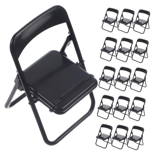 HOOTNEE 25 Stück Klappstuhlhalterung Tisch Handyhalter Mini Klappstuhl Mini Möbel Ornament Stuhl Foto Requisiten Handy Ständer Halter Mini Stühle Schwarzer Kunststoff HOOTNEE 25 Stück Klappstuhlhalterung Tisch Handyhalter Mini Klappstuhl Mini Möbel Ornament Stuhl Foto Requisiten Handy Ständer Halter Mini Stühle Schwarzer Kunststoff von HOOTNEE