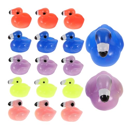 HOOTNEE 25 Stück Kleine Resin Flamingo Skulpturen für Puppenhaus Dekoration Kindergeburtstag Torten Topper Kreative DIY Projekte für Mini Landschaften von HOOTNEE