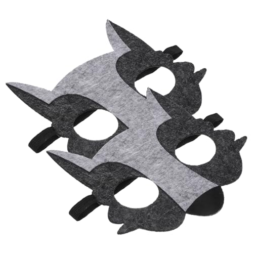 HOOTNEE 2st Tierische Maske Halloween-maske Kindermaske Kinderkleidung Cartoon-maske Fuchs-cosplay Interaktive Elternschaftsmaske Timberwolf-maske Eltern-kind Gemütlich Gesichtsmaske Vlies von HOOTNEE