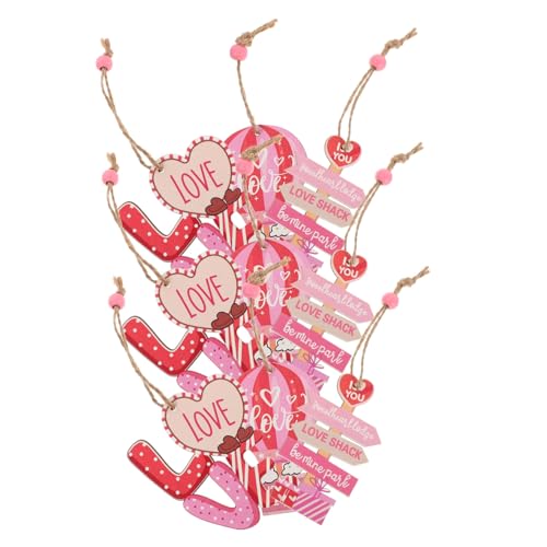 HOOTNEE 3 Boxen Valentinstag Holzbehänge Ornamente Mit Seilen Herz Holzbehänge Tags Ornament Für Valentinstag Feiern Partygeschenke HOOTNEE 3 Boxen Valentinstag Holzbehänge Ornamente Mit Seilen Herz Holzbehänge Tags Ornament Für Valentinstag Feiern Partygeschenke von HOOTNEE