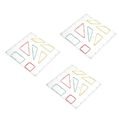 HOOTNEE 3 Sätze Geometrisches Lernspielzeug Teiliges Kunststoff Nagelbretter für Mathe Lehrmittel mit Gummibändern Kreativität und Räumlichen Vorstellungskraft für Unterricht HOOTNEE 3 Sätze Geometrisches Lernspielzeug Teiliges Kunststoff Nagelbretter für Mathe Lehrmittel mit Gummibändern Kreativität und Räumlichen Vorstellungskraft für Unterricht von HOOTNEE