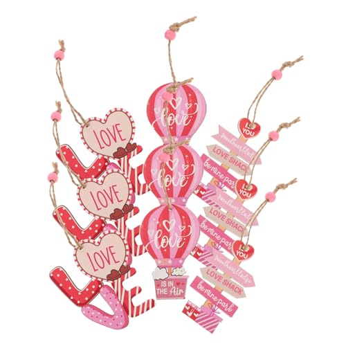 HOOTNEE 3 Schachteln Mit Holzanhänger Zum Valentinstag, Baumschmuck Zum Valentinstag, Hängende Ornamente Zum Valentinstag, Valentinstagsdekorationen, Valentinstagsdekorationen HOOTNEE 3 Schachteln Mit Holzanhänger Zum Valentinstag, Baumschmuck Zum Valentinstag, Hängende Ornamente Zum Valentinstag, Valentinstagsdekorationen, Valentinstagsdekorationen von HOOTNEE