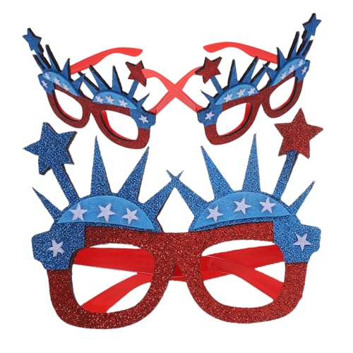 HOOTNEE 3 Stück Patriotische Sonnenbrille mit Design Unabhängigkeitstag Party Zubehör für Amerikanische Feiern Komfortable Passform für Erwachsene Einzigartiger Blickfang von HOOTNEE