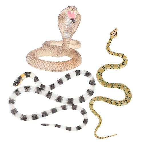 HOOTNEE 3 Stück Schlangenimitat Spielzeug, Schlangenstatue, Tierfigur Aus Kunststoff, Schlangenornament, Schlangendekoration, Reptilienfigur, Schlangenmodell Aus Kunststoff, HOOTNEE 3 Stück Schlangenimitat Spielzeug, Schlangenstatue, Tierfigur Aus Kunststoff, Schlangenornament, Schlangendekoration, Reptilienfigur, Schlangenmodell Aus Kunststoff, von HOOTNEE
