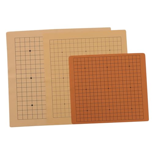 HOOTNEE 3 Stück Teiliges Faltbares Go Schachbrett aus Hochwertigem PU Leder Tragbares Go Chess Board mit Klarer Linienprägung Langlebig und Leicht für Familien und Reisen von HOOTNEE