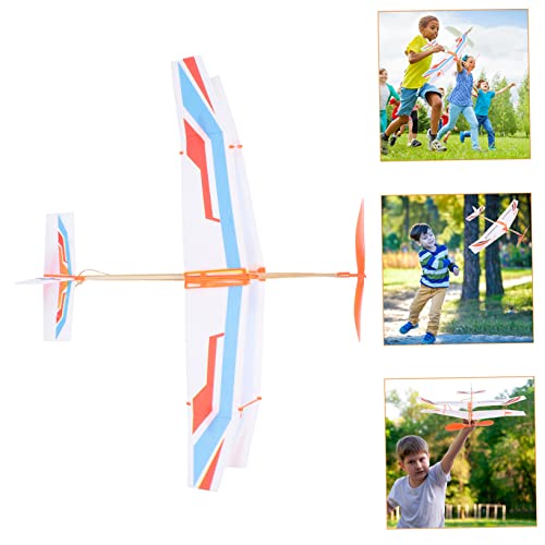 HOOTNEE 3 Stück Teiliges Gummiband Flugzeugspielzeug für DIY Gleiter Modell Lustiges Flugzeugspielzeug Hand Augen Koordination und Praktischen Fähigkeiten Geeignet für Zufällige Farbe von HOOTNEE