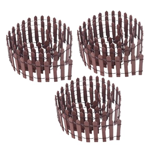 HOOTNEE 3 Stück Teiliges Miniatur Gartenzaun aus Holz Langlebiger Leichter DIY Zaun für Puppenhäuser Realistische Mikro Landschaftsdekoration für Bonsai Topf und Modellbau HOOTNEE 3 Stück Teiliges Miniatur Gartenzaun aus Holz Langlebiger Leichter DIY Zaun für Puppenhäuser Realistische Mikro Landschaftsdekoration für Bonsai Topf und Modellbau von HOOTNEE