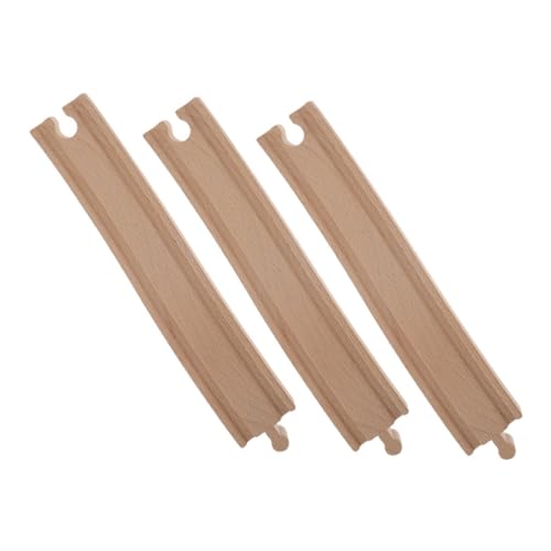 HOOTNEE Holzeisenbahnschienen-Set Mit Montierten Gleisen Spielzeug Für Kinder DIY-bahnspiel Aus Holz Geruchsneutral von HOOTNEE