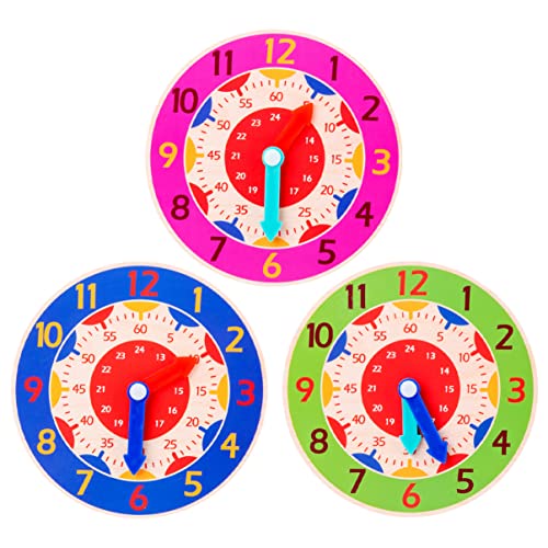 HOOTNEE 3 Stücke Kinder Frühe Pädagogische Nummer Holzuhr Pädagogisches Spielzeug Für Kinder HOOTNEE 3 Stücke Kinder Frühe Pädagogische Nummer Holzuhr Pädagogisches Spielzeug Für Kinder von HOOTNEE