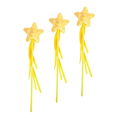 HOOTNEE 3 Stücke Pailletten Handheld Fee Bühne Prop Kinder Spielzeug Sternförmige Mädchen Fee Sticks Dekorative Fee Bühne Leistung Prop Stern Fee von HOOTNEE