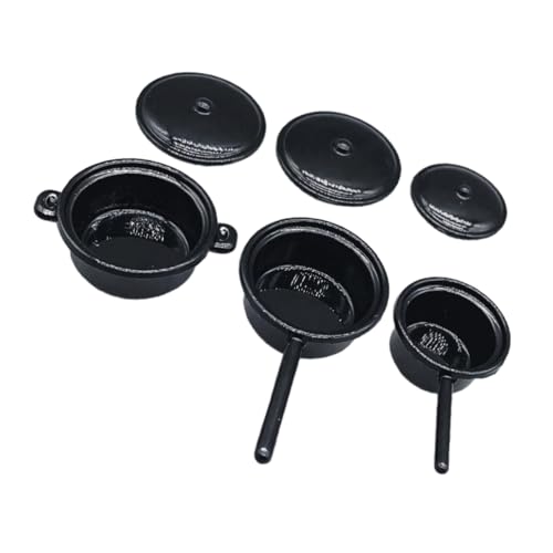 HOOTNEE 3 Teiliges Miniatur Essen Und Spielmodell Puppenhausküche Mini Töpfe Und Pfannen Küchenspielset Zubehör Rollenspielspielzeug Kindertopf Kochspielzeug Kinderspielhaus HOOTNEE 3 Teiliges Miniatur Essen Und Spielmodell Puppenhausküche Mini Töpfe Und Pfannen Küchenspielset Zubehör Rollenspielspielzeug Kindertopf Kochspielzeug Kinderspielhaus von HOOTNEE