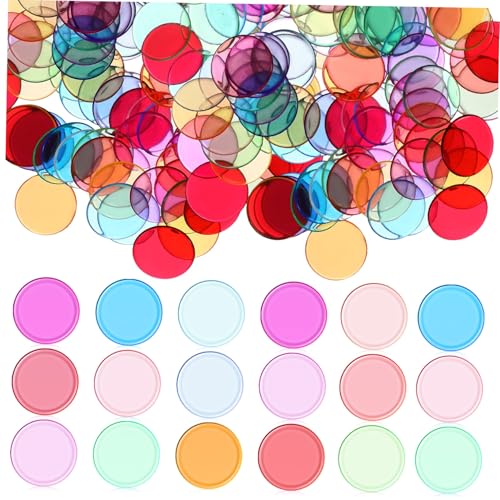 HOOTNEE 300 Stück Transparente Bunte Bingo Chips aus Kunststoff Runde Spielsteine zum Zählen Farbige Markierungsplättchen für Bingo Spielkarten für Familie und Schule HOOTNEE 300 Stück Transparente Bunte Bingo Chips aus Kunststoff Runde Spielsteine zum Zählen Farbige Markierungsplättchen für Bingo Spielkarten für Familie und Schule von HOOTNEE