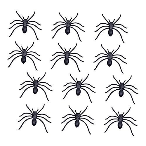HOOTNEE 30St weiches Spinnenspielzeug gefälschte Spinnen Kinder dekor Halloween Dekoration Halloween-Dekoration Spielzeuge Ornament Schwarze Plastikspinnen Halloween-Requisiten bilden von HOOTNEE