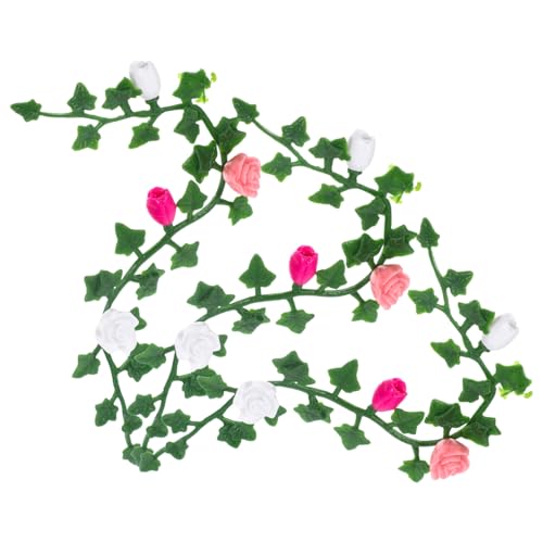 HOOTNEE 3stücke Mini Künstliche Blumenranken Realistische Dekoration Für Puppenhäuser Miniaturgärten Und Mikrolandschaften Für Kreatives Garten-Design von HOOTNEE