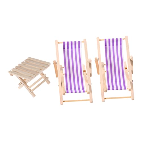 HOOTNEE 3Stücke Mini Lounge Sessel Simulierte Strandstuhl Modelle mit Klappbarem Gestreiftes Design für Puppenhaus Deko und Mikrolandschaften HOOTNEE 3Stücke Mini Lounge Sessel Simulierte Strandstuhl Modelle mit Klappbarem Gestreiftes Design für Puppenhaus Deko und Mikrolandschaften von HOOTNEE